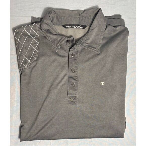 Travis Mathew Men's Polo Golf Shirt Short Sleeve Steel Grey Size Large - Picture 2 of 7